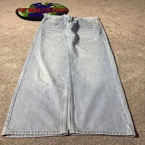 BLUE ACID WASH Y2K ROYAL BLUE RELAXED FIT JEANS😮‍💨